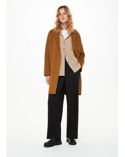 Whistles Julia Wool Double Faced Coat - Natural