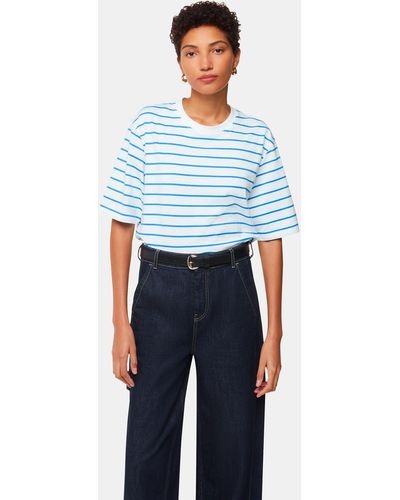 Whistles Stripe Short Sleeve T-shirt - Blue