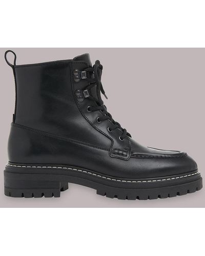 Whistles Bexley Lace Up Boot - Black