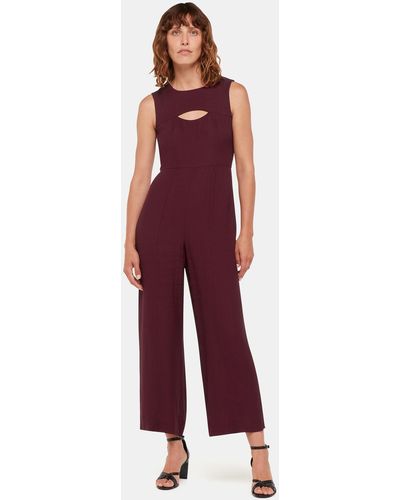Whistles Harley Cut Out Jumpsuit - Red