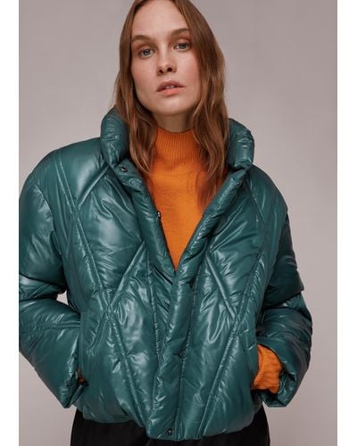 Whistles Elkie Quilted Puffer - Green
