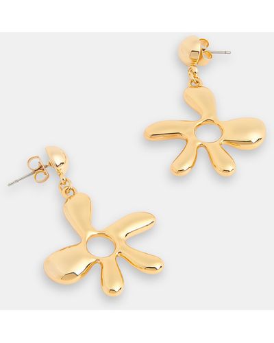Whistles Abstract Stud Drop Earring - White