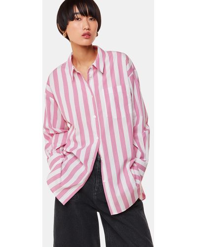Whistles Stripe Oversized Shirt - Pink