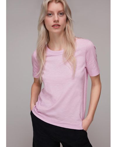Whistles Rosa Double-trim T-shirt - Pink