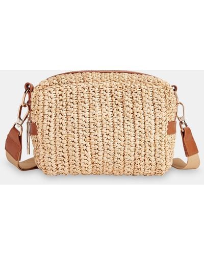 Whistles Straw Bibi Crossbody Bag - Natural