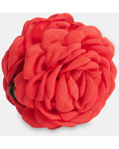 Whistles Flower Claw Clip - Red