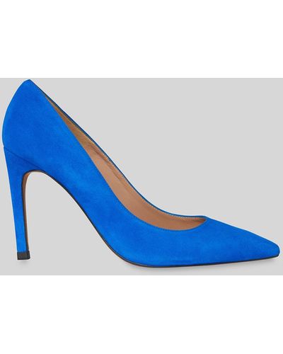 Whistles Cornel Suede Point Pump - Blue