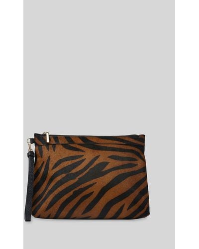 Whistles Chester Zip Pouch - Brown