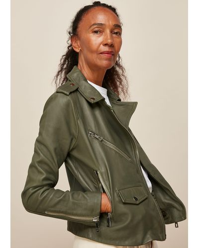 Whistles agnes faux fur leather cheap jacket