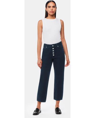 Whistles Authentic Hollie Button Jean - Blue