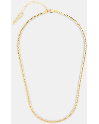 Whistles Classic Snake Chain Necklace - White