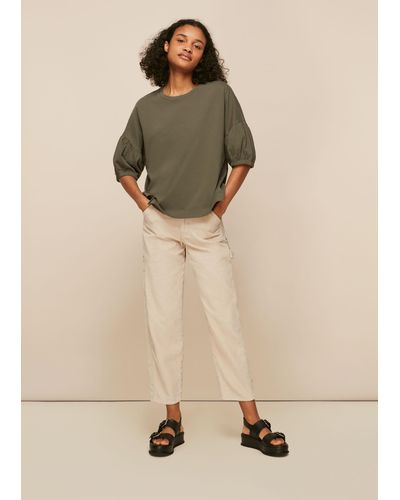 Whistles Oversized Sleeve Tee - Natural