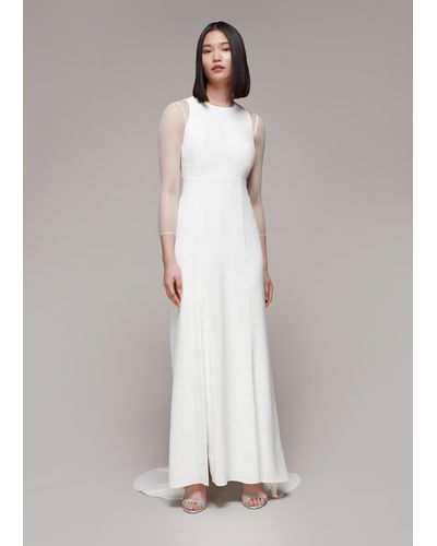 Whistles Cecilia Dobby Wedding Dress - White