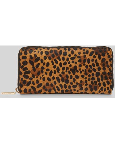 Whistles Reigate Leopard Wallet - Brown