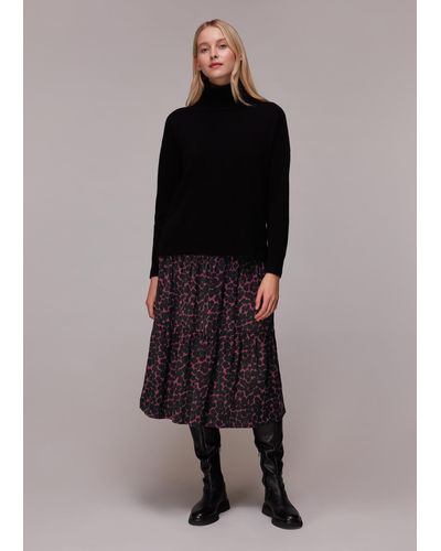 Whistles mini clearance leopard tiered skirt