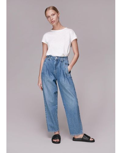 Whistles Authentic Pleat Front Jean - Blue
