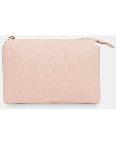 Whistles Elita Double Pouch Clutch - Natural