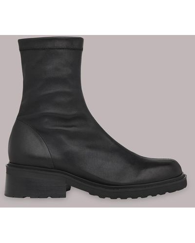 Whistles Paige Stretch Sock Boot - Black