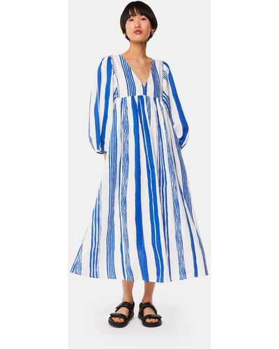 Whistles Painted Stripe Gloria Dress - Blue