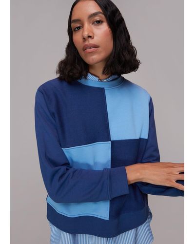 Whistles Checkerboard Sweat - Blue