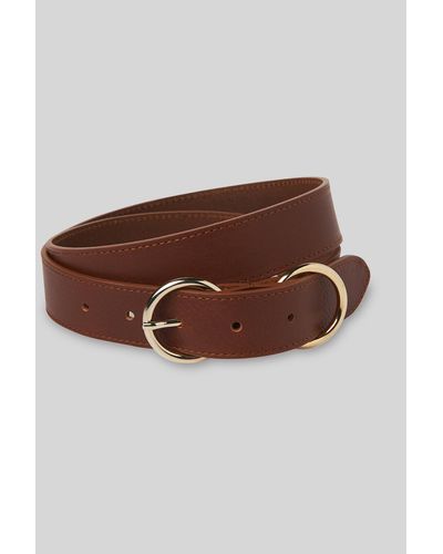 Whistles Double Ring Buckle Belt - Brown