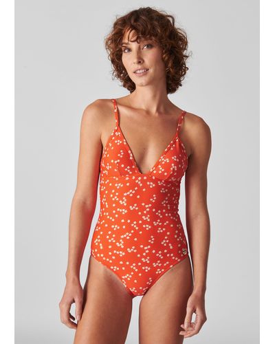 Whistles Daisy Print Swimsuit - Red