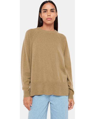 Whistles Ultimate Cashmere Crew Neck - Natural