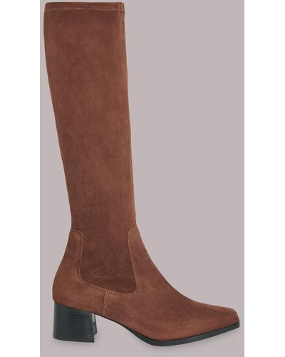Whistles Blaire Stretch Knee High Boot - Brown