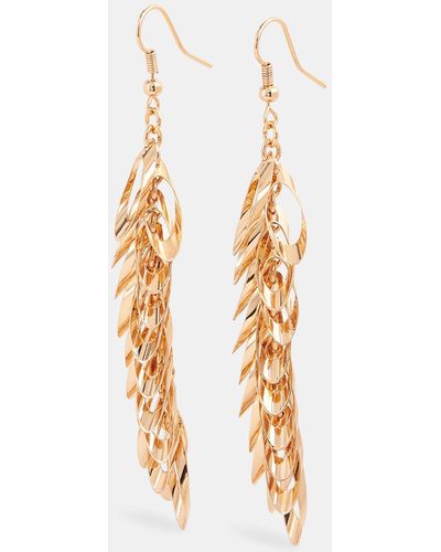 Whistles Feather Drop Earring - White
