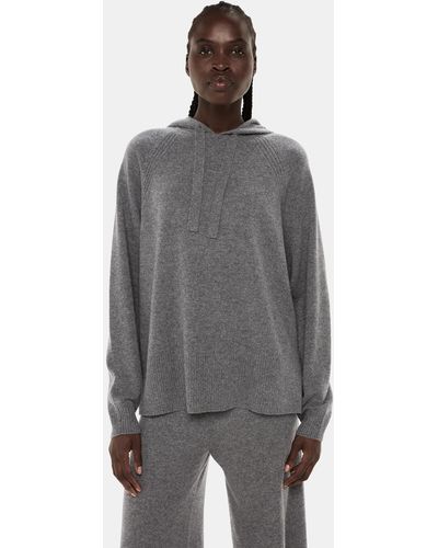 Whistles Cashmere Hoodie - Grey