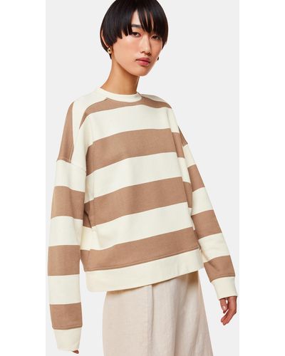 Whistles Wide Stripe Sweat - Natural