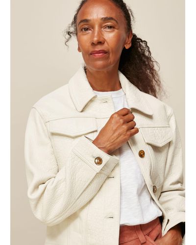Whistles Western Leather Jacket - Natural