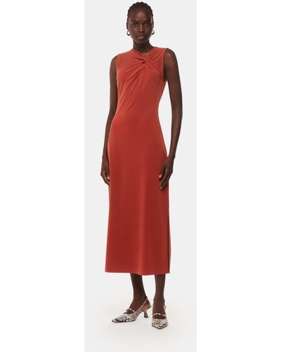 Whistles Saoirse Twist Jersey Dress - Red
