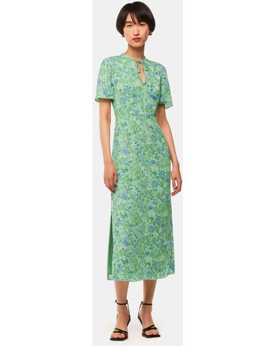 Whistles Lucid Floral Bonnie Dress - Green