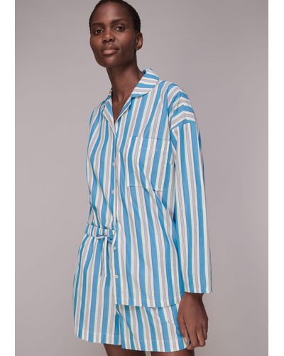 Whistles Gracie Stripe Pyjamas - Blue