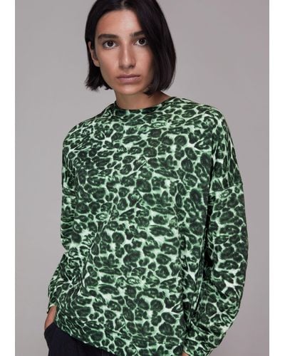 Whistles Clouded Leopard Sweatshirt - Green