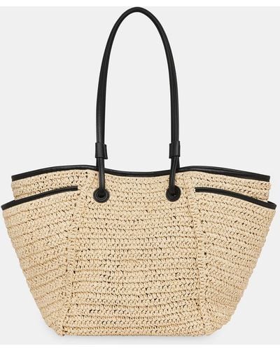 Whistles Zoelle Straw Tote Bag - Natural