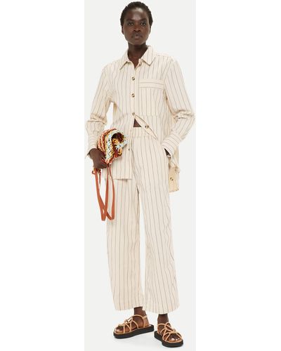 Whistles Kwammie Striped Overshirt - Natural
