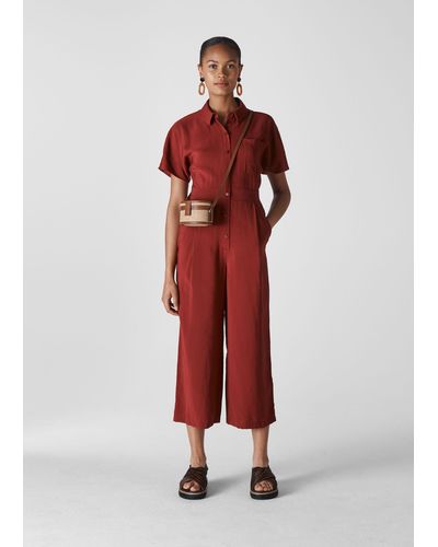 Whistles Lucilia Jumpsuit - Red
