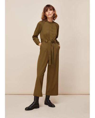 Whistles Tie Front Jumpsuit - Natural