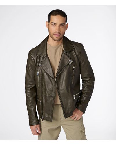 Wilsons Leather Asher Moto Jacket - Brown