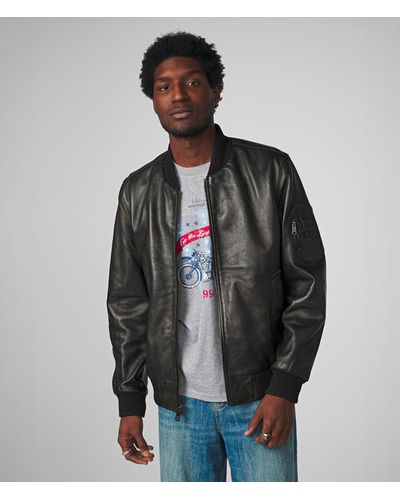 Wilsons Leather Cannon Bomber - Gray
