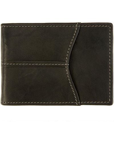 Wilsons Leather Rustler Front Pocket Leather Wallet - Black