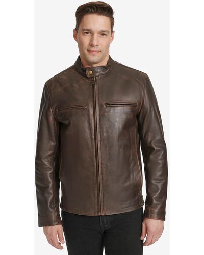 Wilsons Leather Tannery West Distressed Moto - Brown