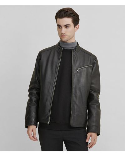 Wilsons Leather Leather Jacket With Zipper Pockets - Black