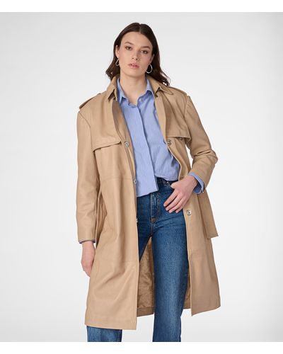 Wilsons Leather Harper Soft Trench Coat - Blue