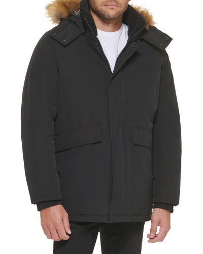 Wilsons Leather Faux Fur Parka - Black