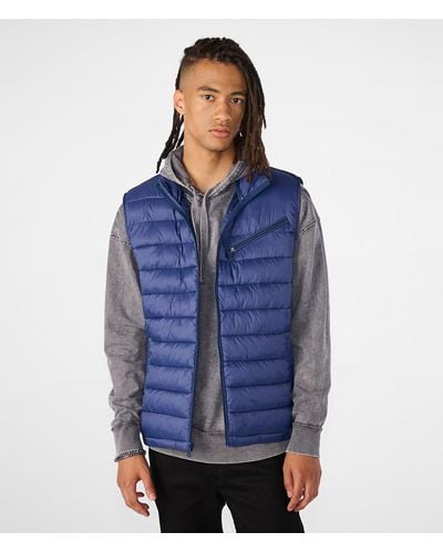 Wilsons Leather Puffer Vest - Blue