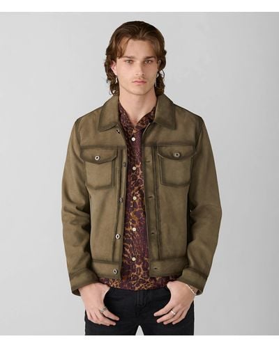 Wilsons Leather Suede Button Up - Green