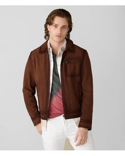 Wilsons Leather Suede Zip Up - Brown